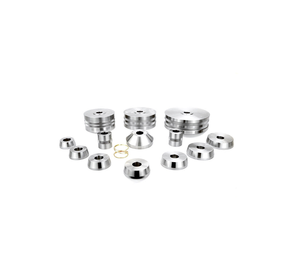 Complete Brake Lathe Adapter Set for Passenger Car and Light Truck (Hub-Less Flat Rotors) 1" Bore