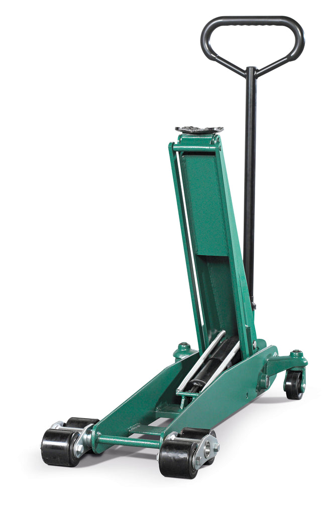 Compac Trolley jack, high-lift, 2-ton,  mounted with bogie wheels