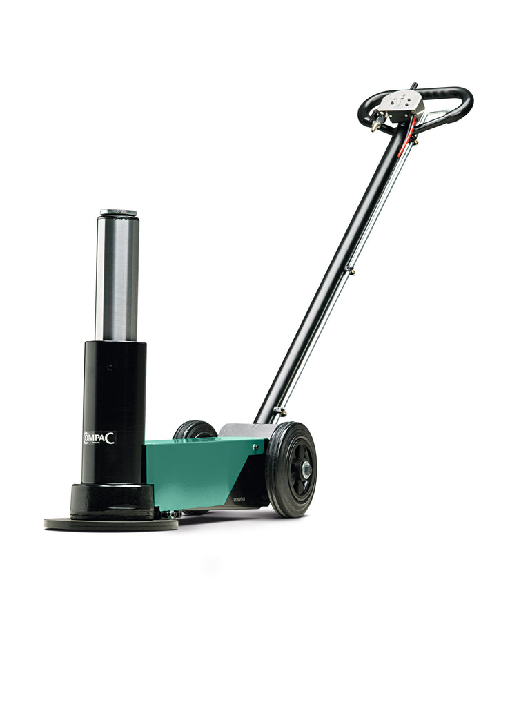 Air hydraulic jack, 22-ton, 1-stage cylinder, extra high