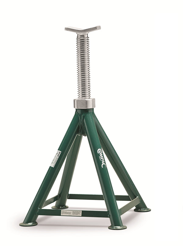 Axle stand, 12-ton high with screw height adjustment, solid spindle