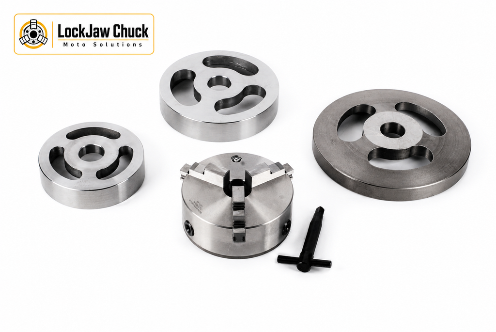 LockJaw Heavy Duty Truck Bus 3-Jaw Chuck 1-7/8 in Shaft - by Moto Solutions