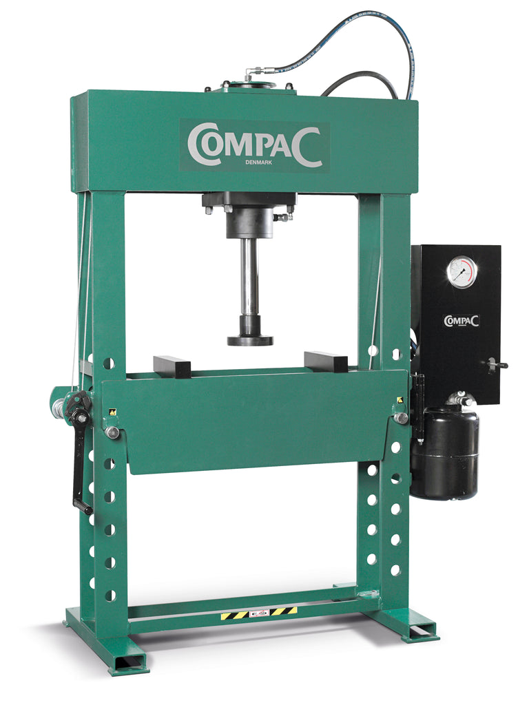 Electro hydraulic workshop press, 60-tons, double acting cylinder