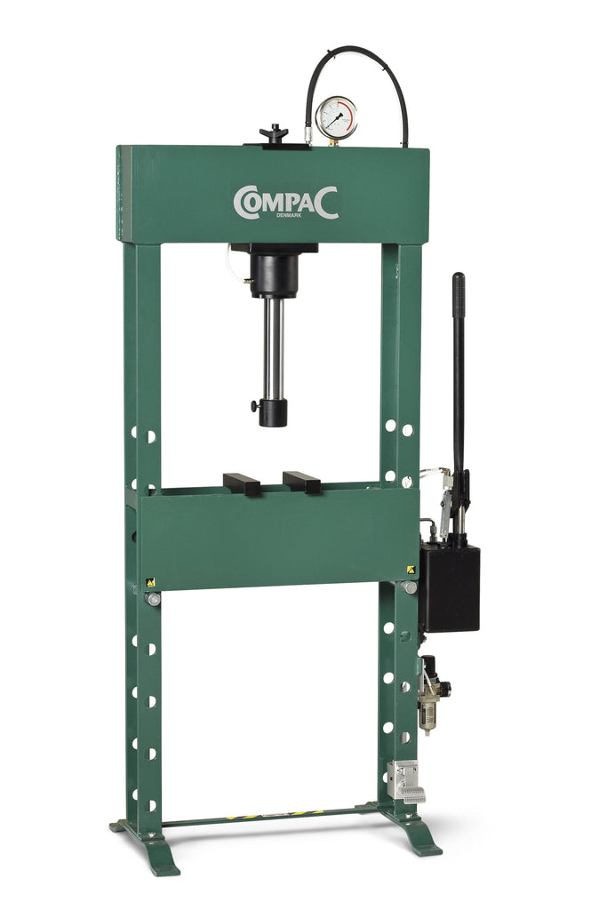 Hand operated workshop press, 25-ton with factory mounted winch