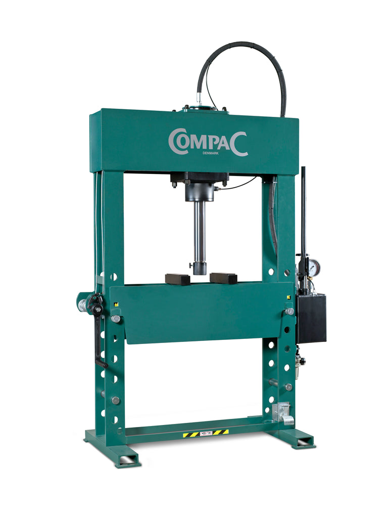 Hand-operated workshop press, 50-ton