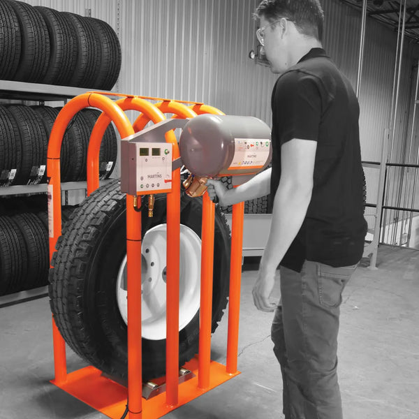 Inflation Pit Stop 4 bars - All-in-one tire inflation cage