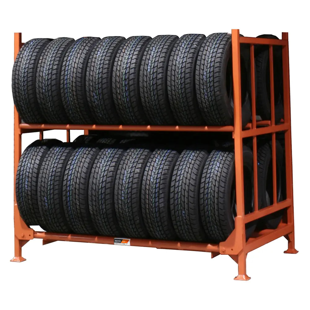 Passenger and light truck folding rack for tires