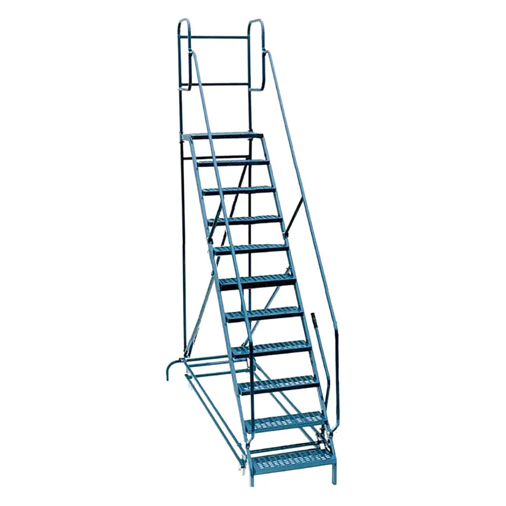 10-Step mobile ladder for tire rack