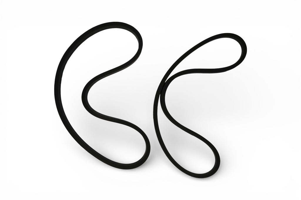 Small Black Solid Rotor Brake Lathe Silencer Band 6-9" (2 Pack)