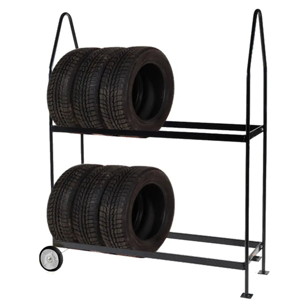 Standard mobile tire display rack