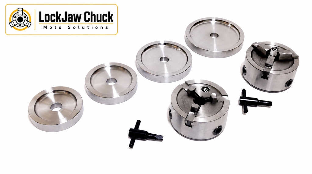 LockJaw Twin Chuck Kit 2 Chucks and 4 Backing Plates - by Moto Solutions